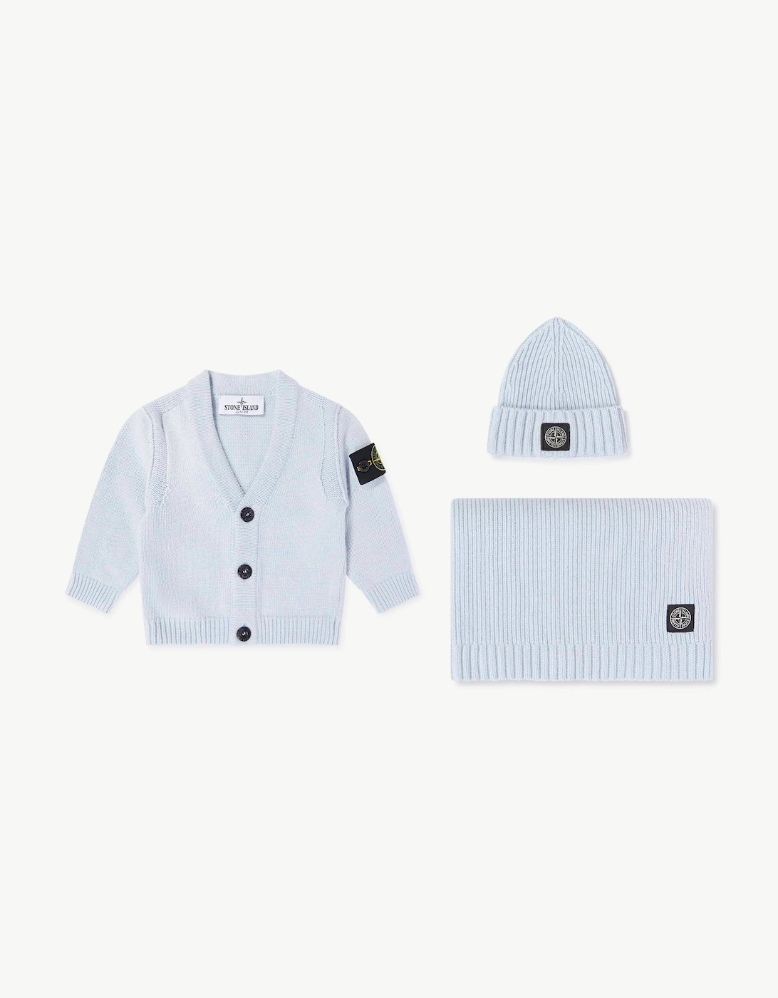 Stone Island Baby Boys Cardigan Gift Set in Blue