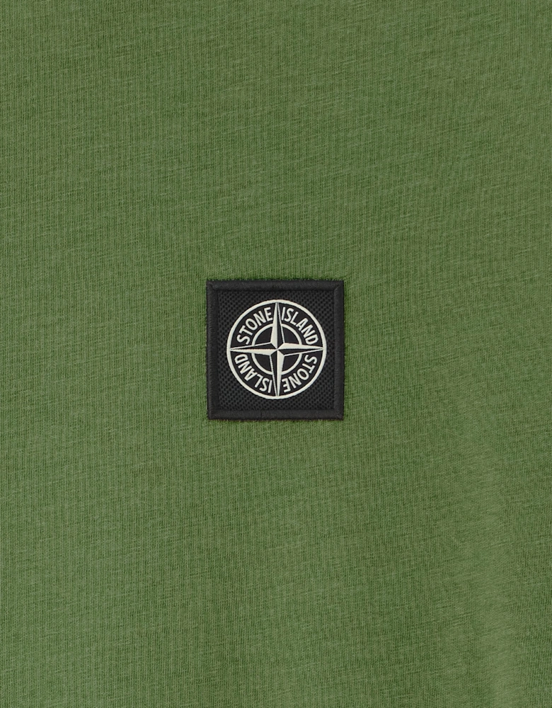 Stone Island Boys 30/1 Cotton Jersey T-Shirt in Green
