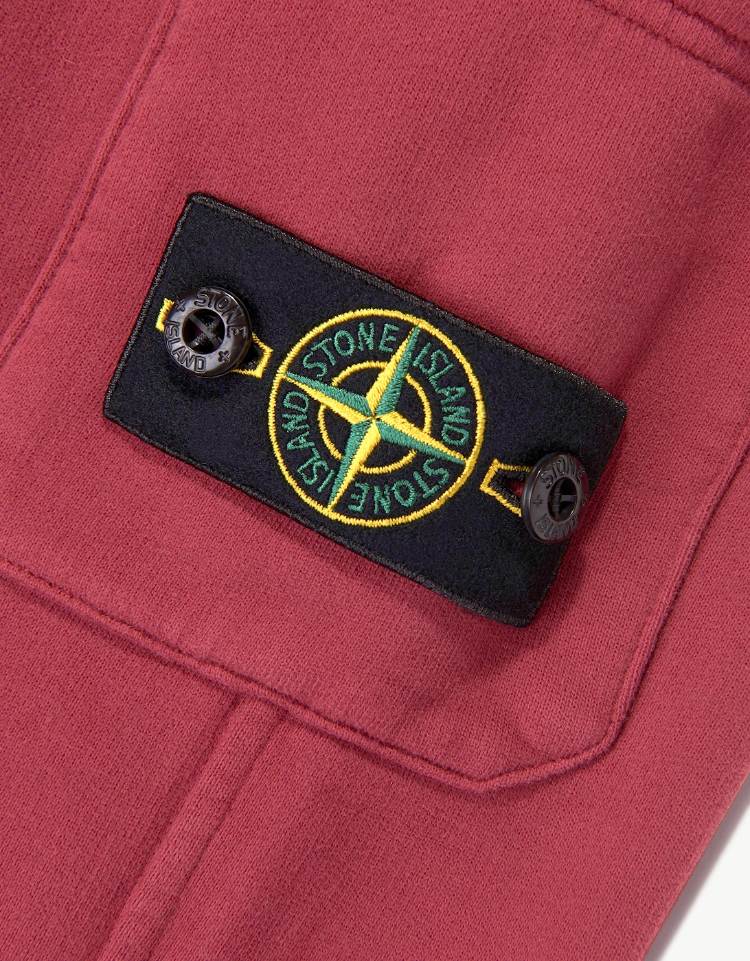 Stone Island Boys Brushed Cotton Fleece Joggers in Red