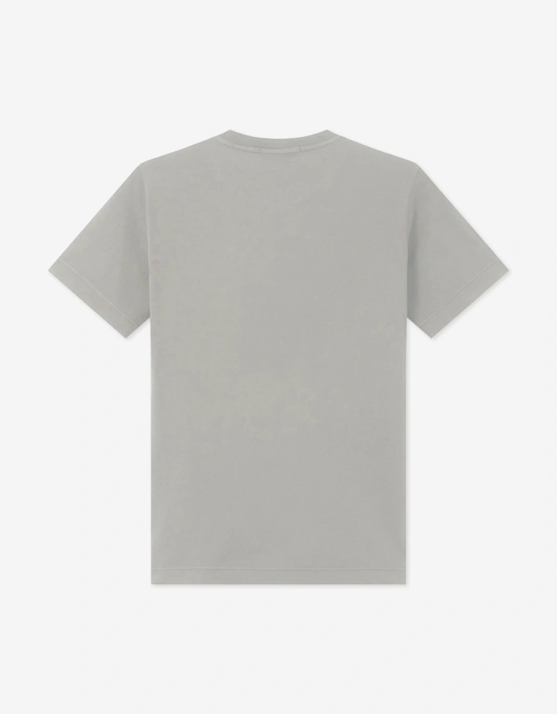 Stone Island Boys Cotton Logo Print T-Shirt in Grey