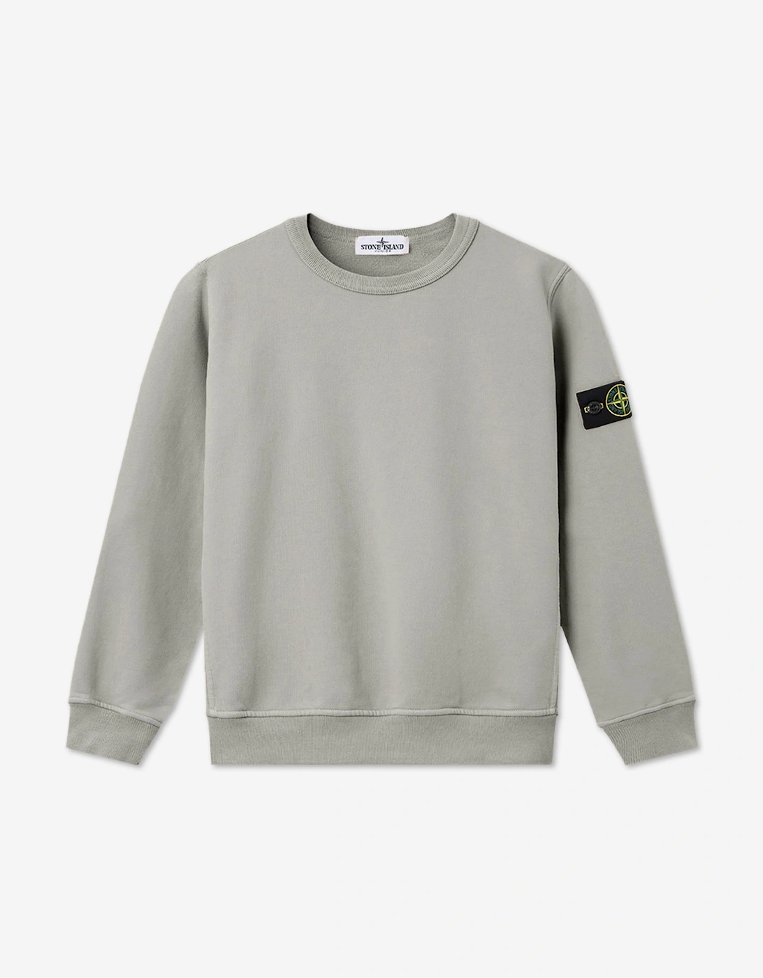 Stone Island Boy's Stone Island Boys Brushed Cotton Fleece Sweatshirt in Grey