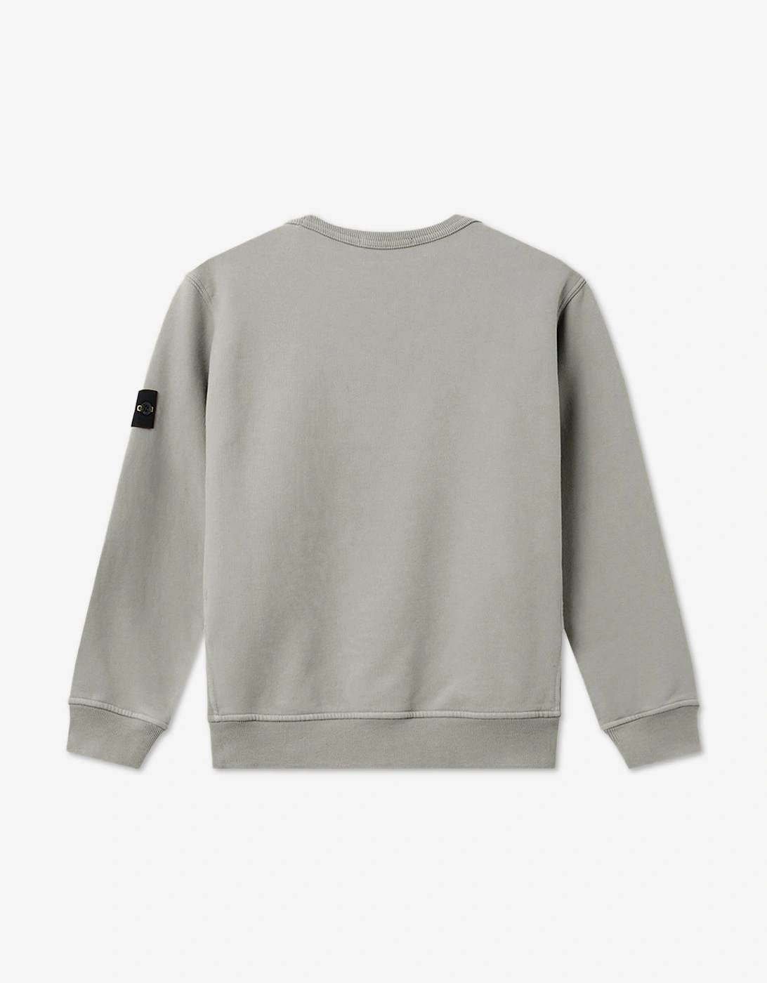 Stone Island Boys Brushed Cotton Fleece Sweatshirt in Grey