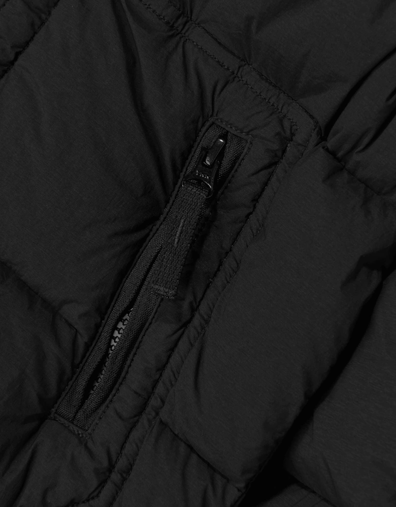 Stone Island Boys Seamless Tunnel Nylon Down Puffer Jacket in Black