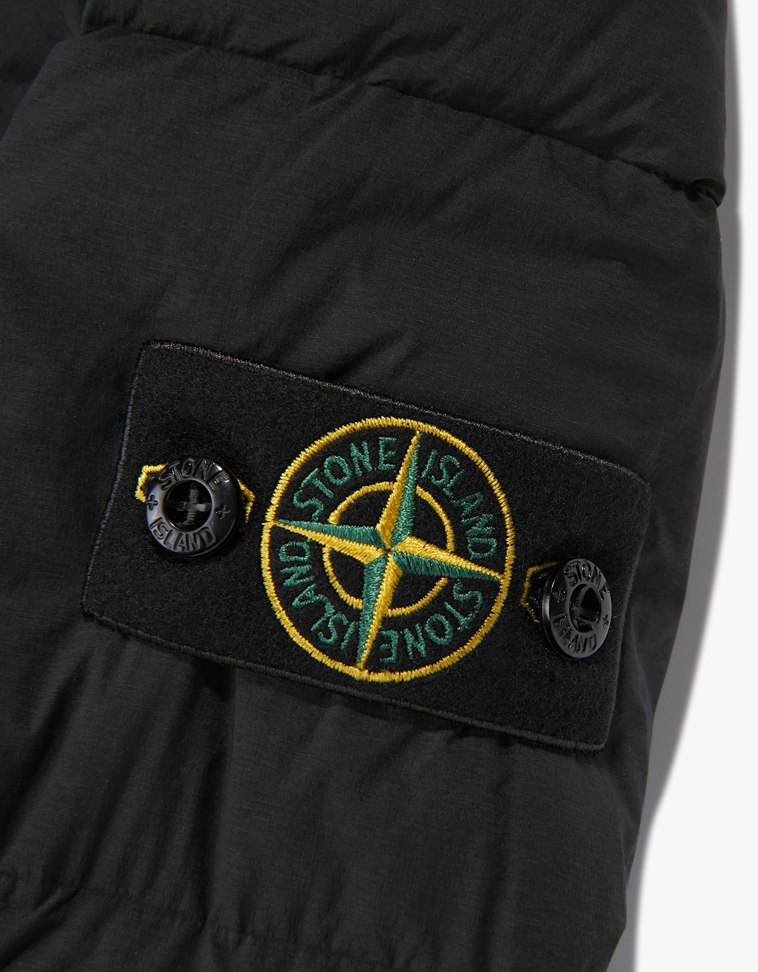 Stone Island Boys Seamless Tunnel Nylon Down Puffer Jacket in Black