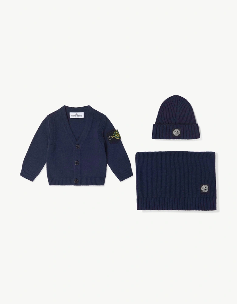 Stone Island Baby Boys Cardigan Gift Set in Navy