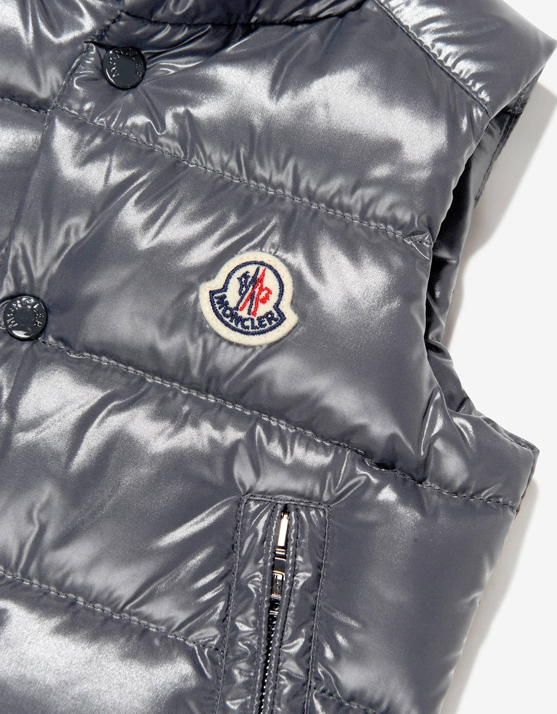 Moncler Enfant Baby Boys Down Padded Bernard Gilet in Grey