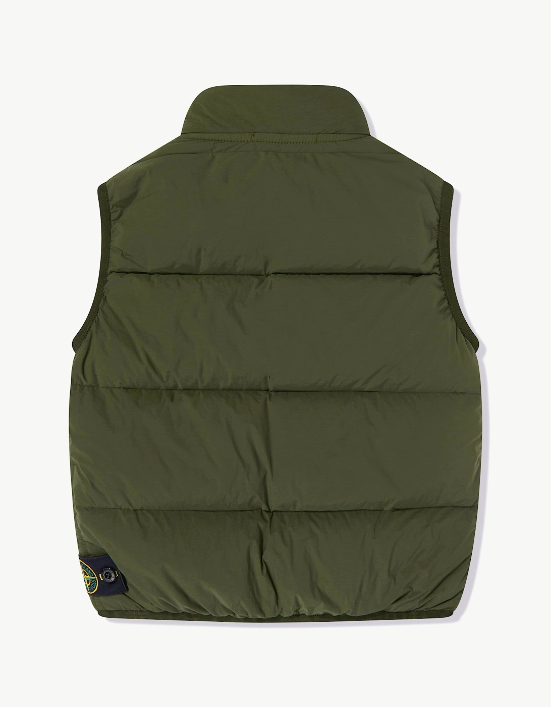 Stone Island Boys Seamless Tunnel Nylon Down Gilet in Green