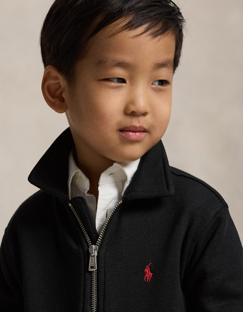 Ralph Lauren Boys Half Zip Sweatshirt in Black