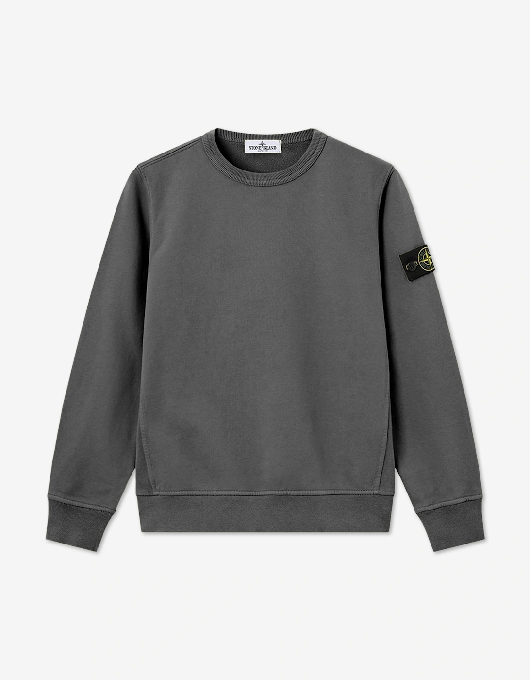 Stone Island Boys Grey Brushed Cotton Fleece Sweatshirt  - Size 4 Years Kids