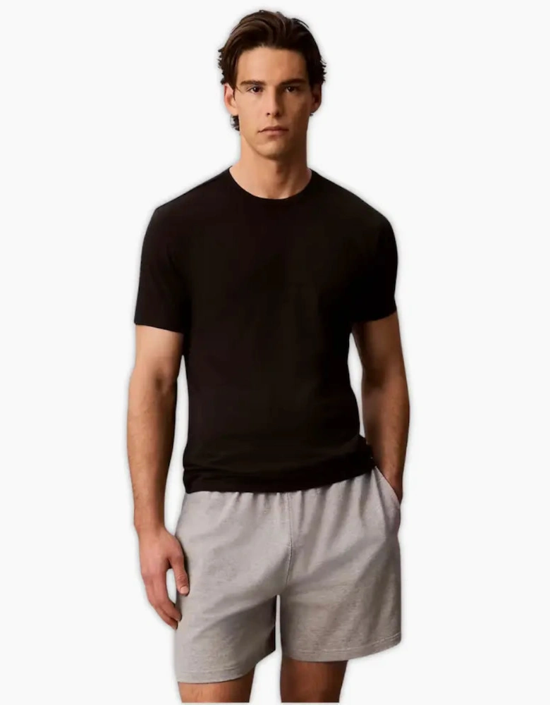 3-Pack Cotton Microfibre Stretch T-Shirts, Black/White/Khaki