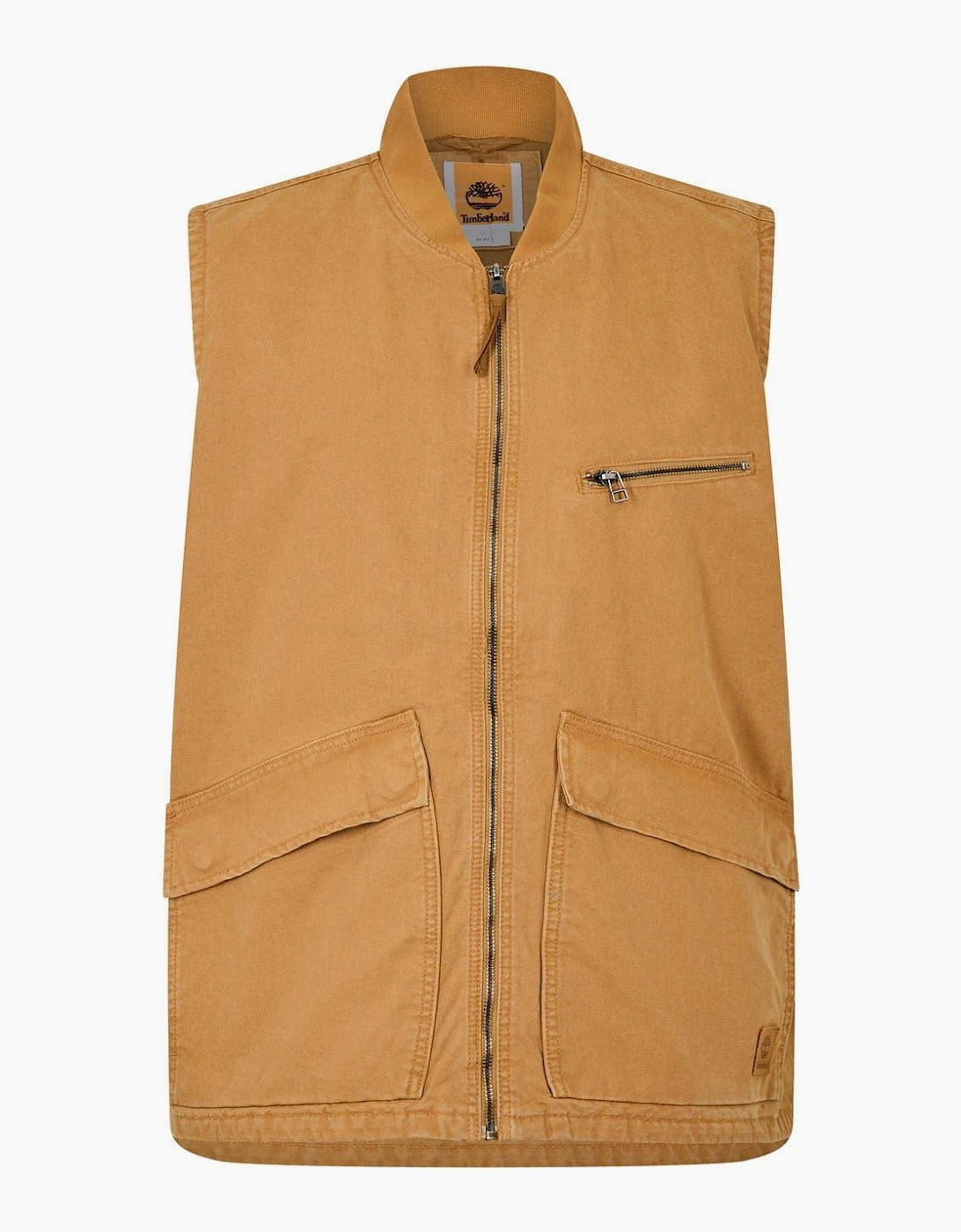 Washed Canvasas Vest Black