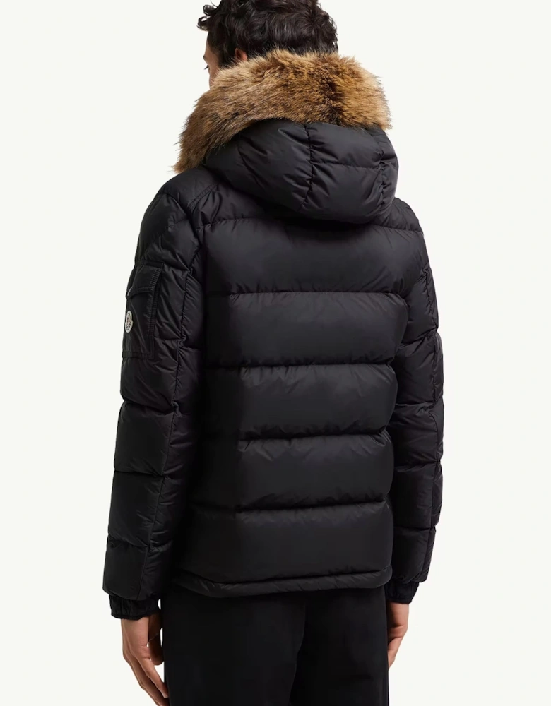 Moncler Maya Fur Jacket Black