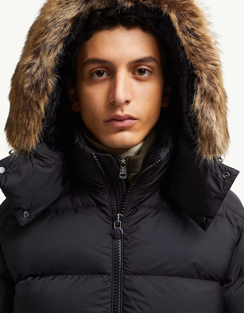 Moncler Maya Fur Jacket Black