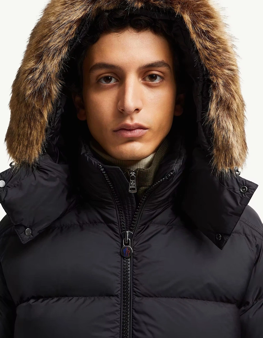 Moncler Maya Fur Jacket Black