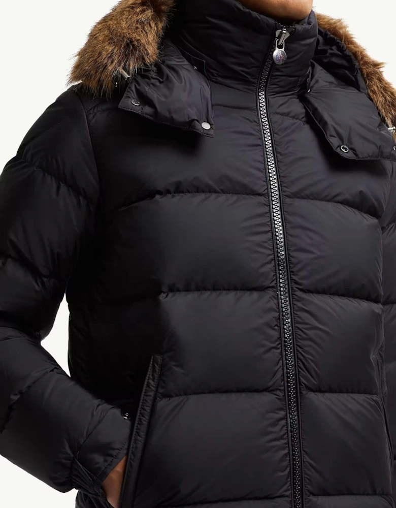 Moncler Maya Fur Jacket Black