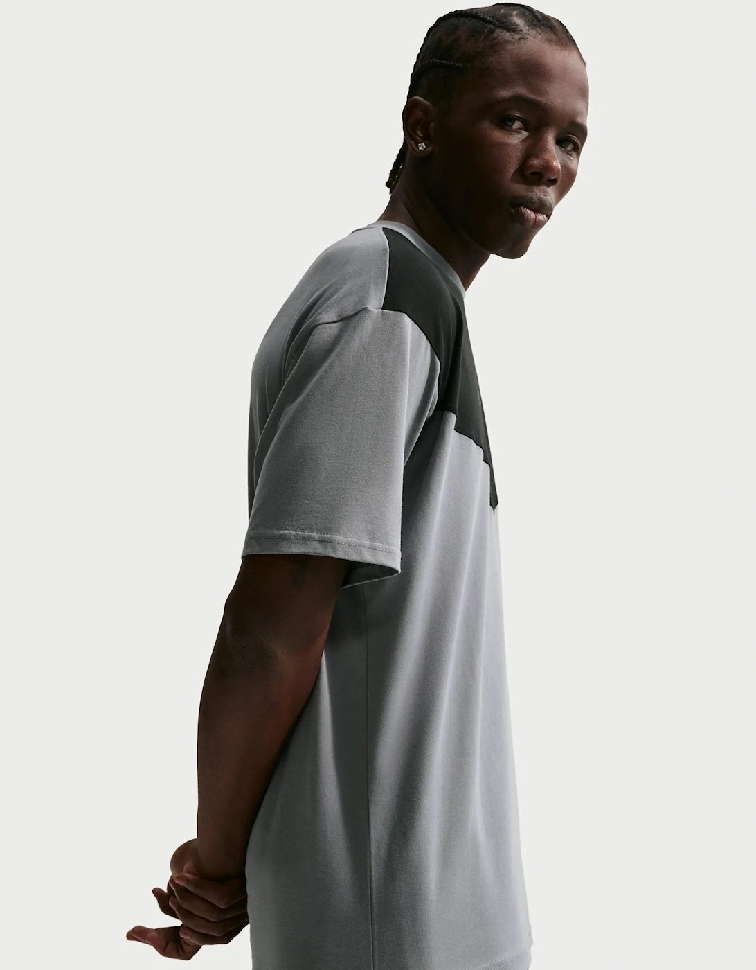 Nike Sportswear T-Shirt Grey/Black Blue Logo