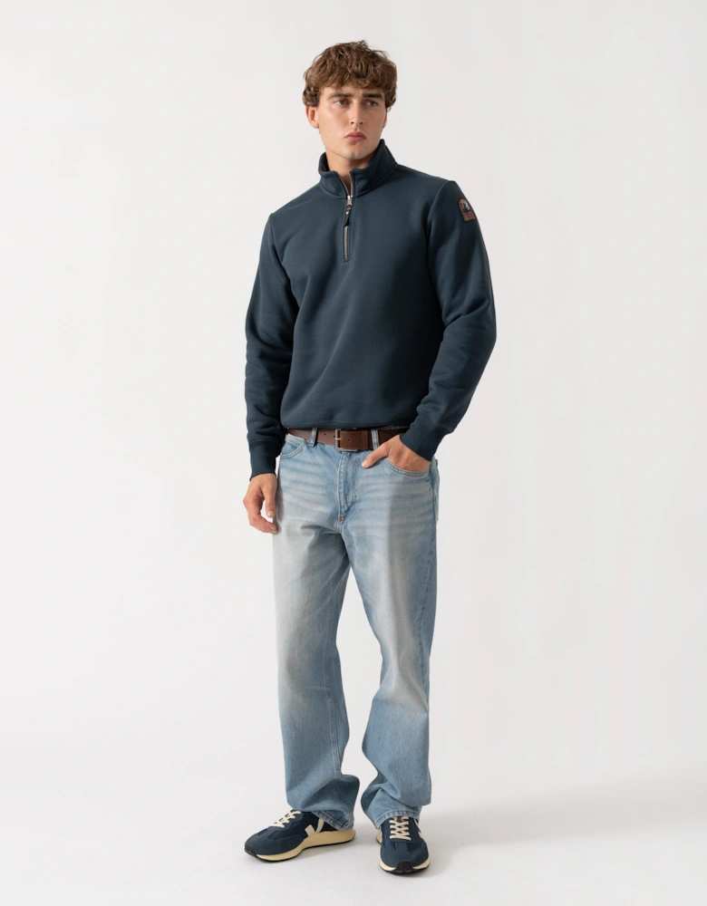 Parajumpers Broad Peak Mens Quarter Zip Sweatshirt - Nine Iron 765