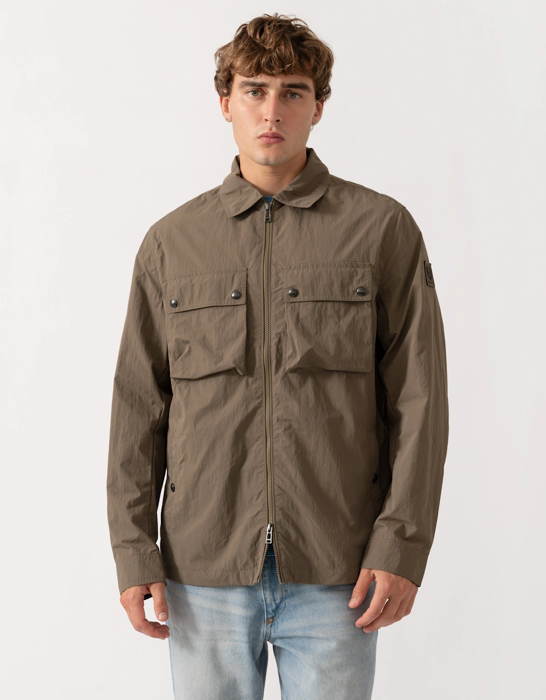 Belstaff Men's Green Tourer Overshirt - Khaki - Size L