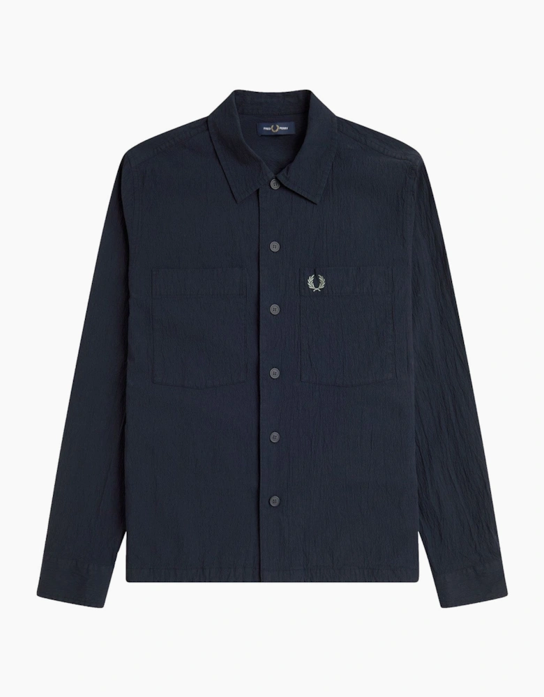 Fred Perry Seersucker Button Through Overshirt