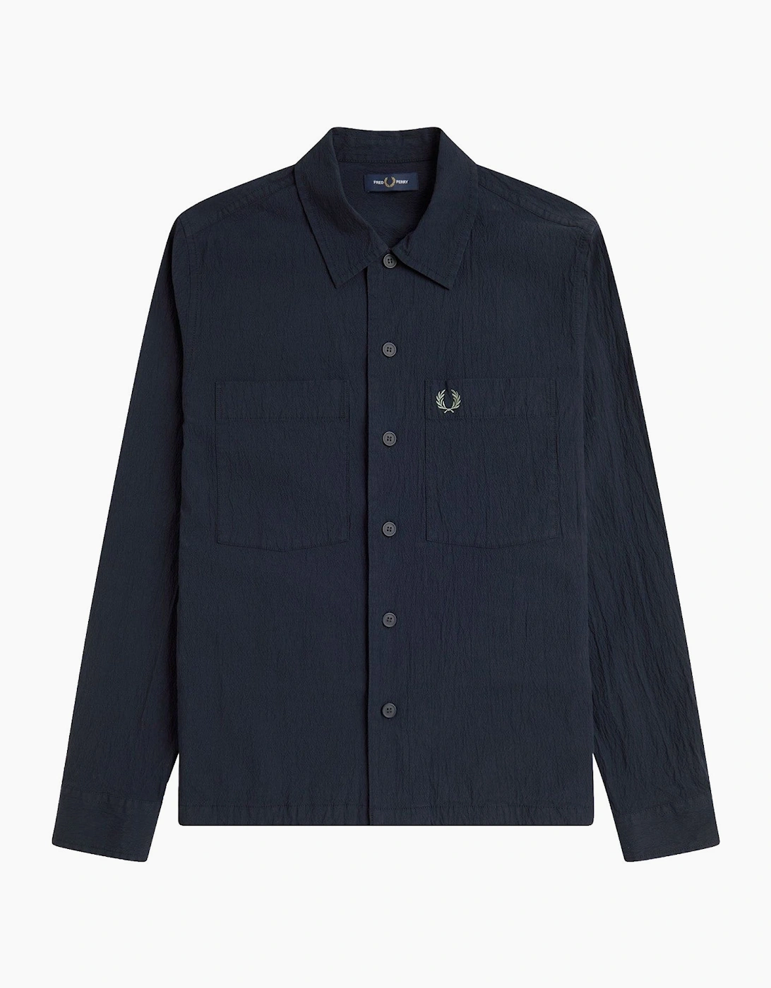Fred Perry Seersucker Button Through Overshirt