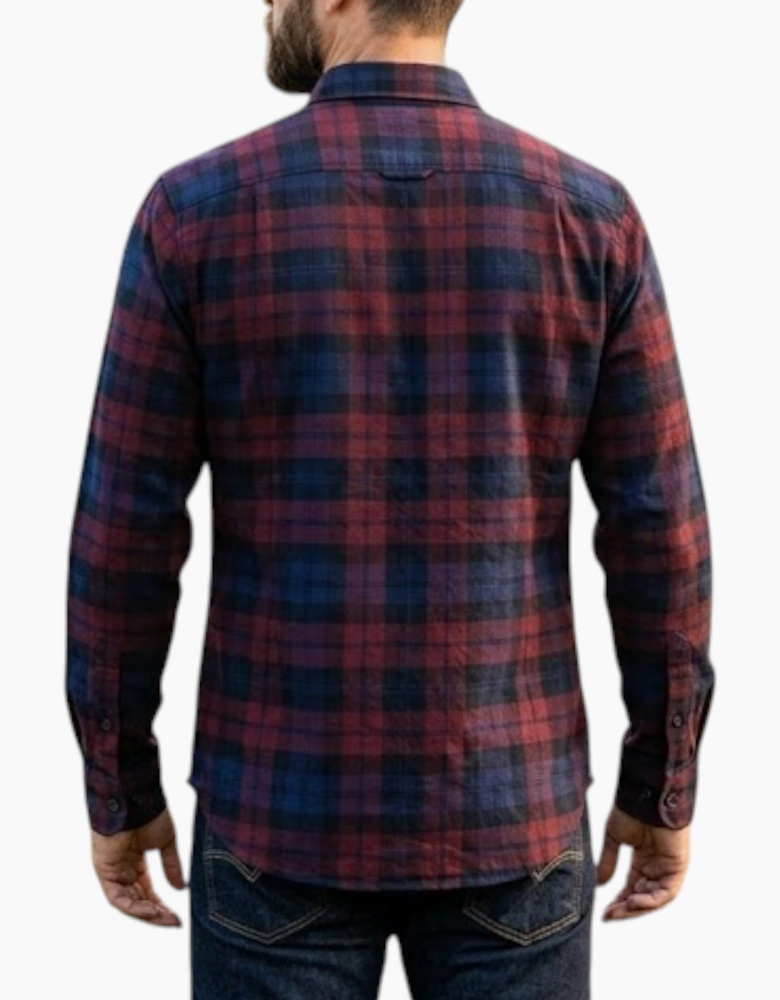 TOMMY HILFIGER Mens Shirt Oxford Lightweight Long Sleeve Regular Fit Red Check