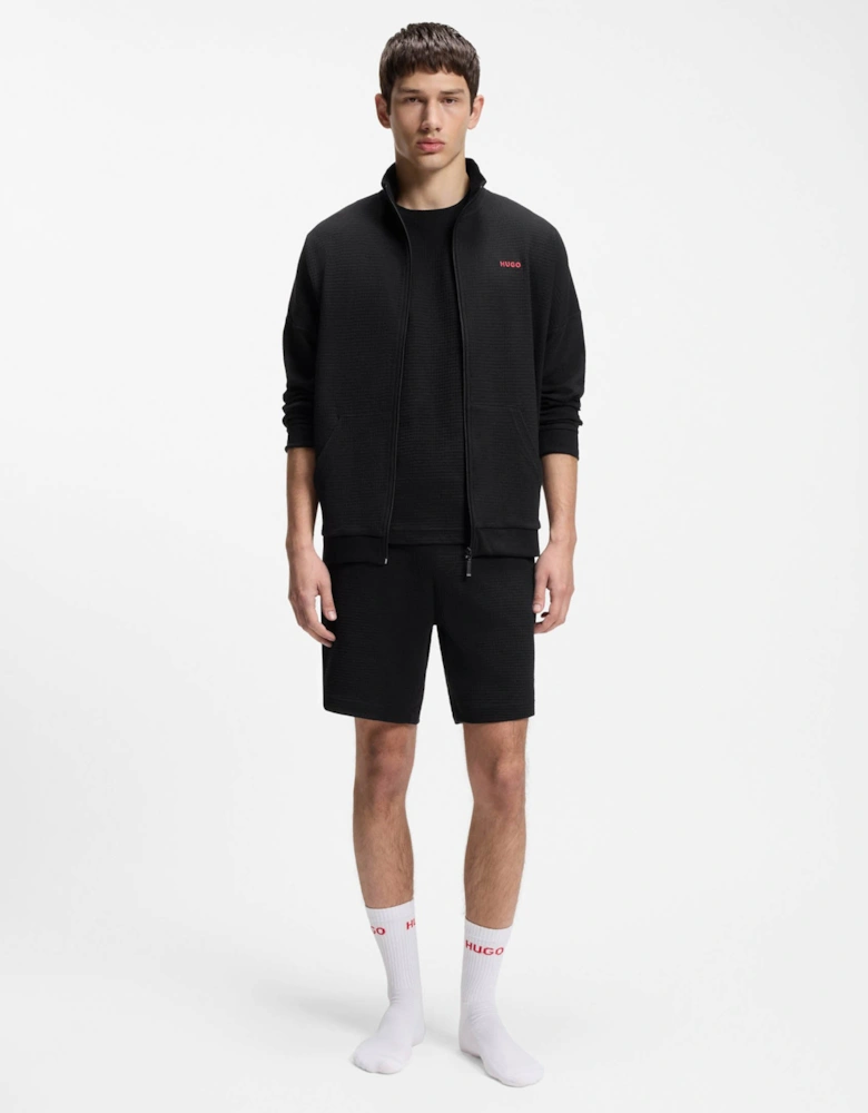 HUGO Austin Mens HUGO Austin Mens HUGO Austin Mens Waffle-Structured Pyjama Shorts with Embroidered Logo