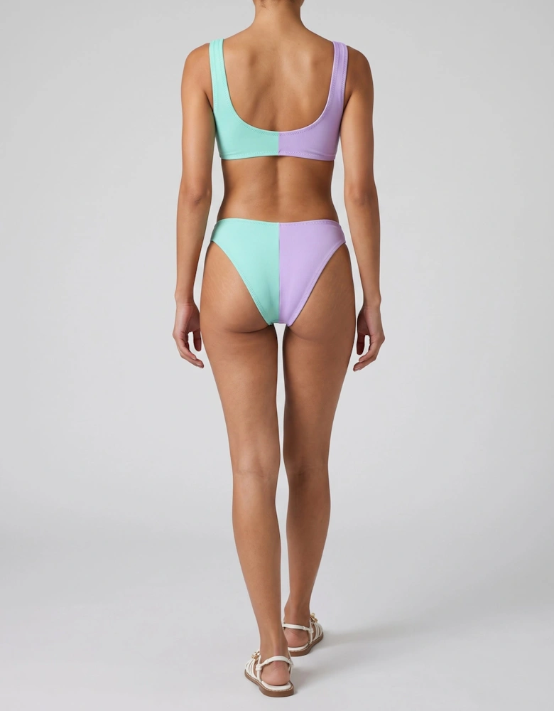 Luna Two-Tone Floral Embellished Bikini In Stock