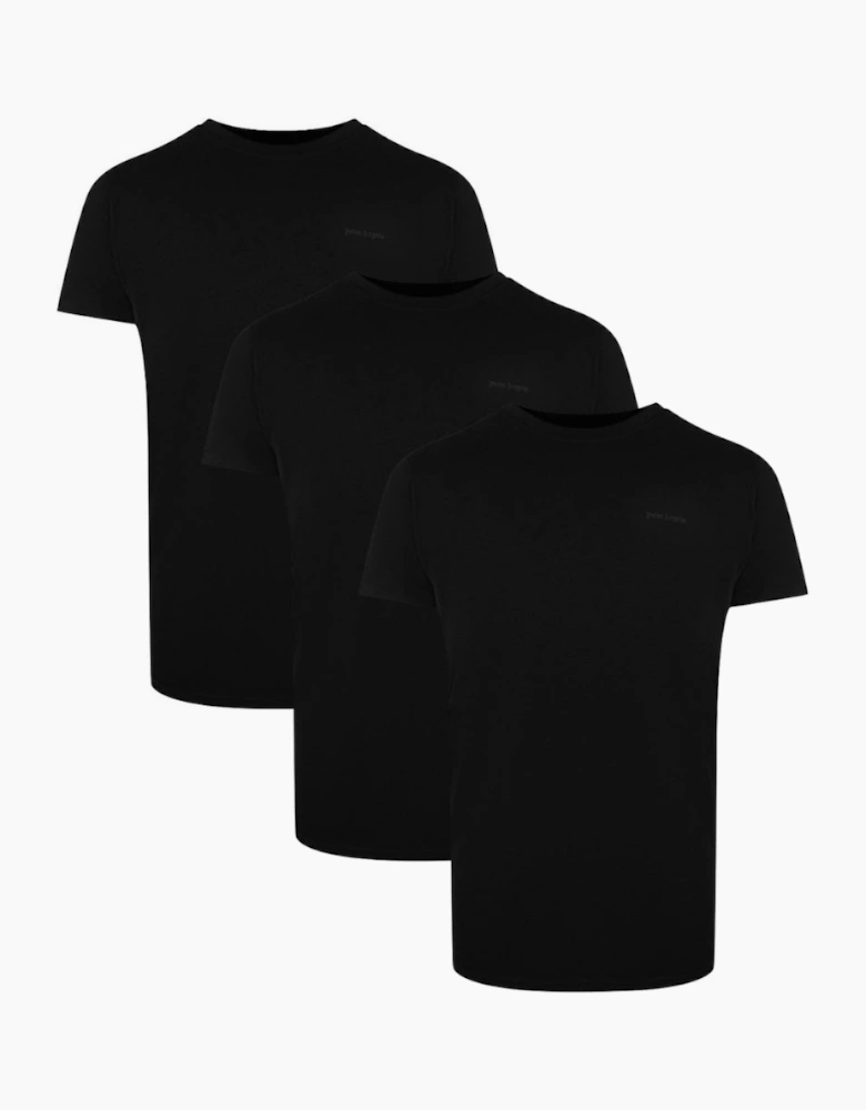 Palm Angels Tri-Pack Tonal Classic Logo Black T-Shirts