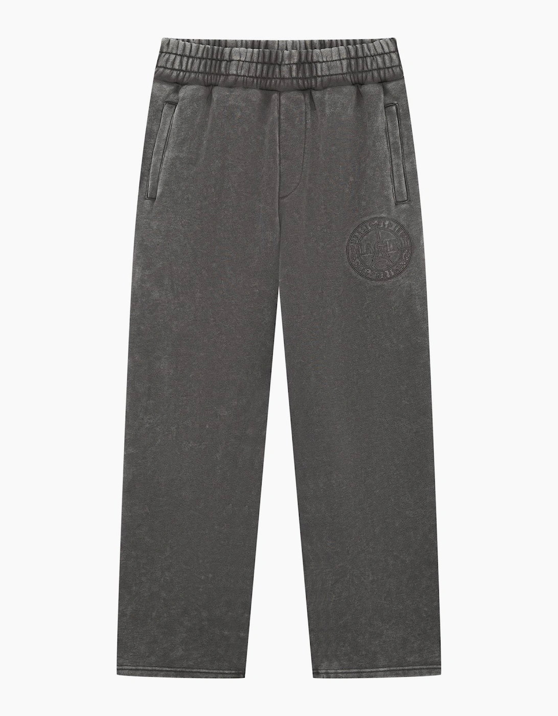 Magiri Men's Magiri Embroidered Acid Wash Joggers in Washed Grey