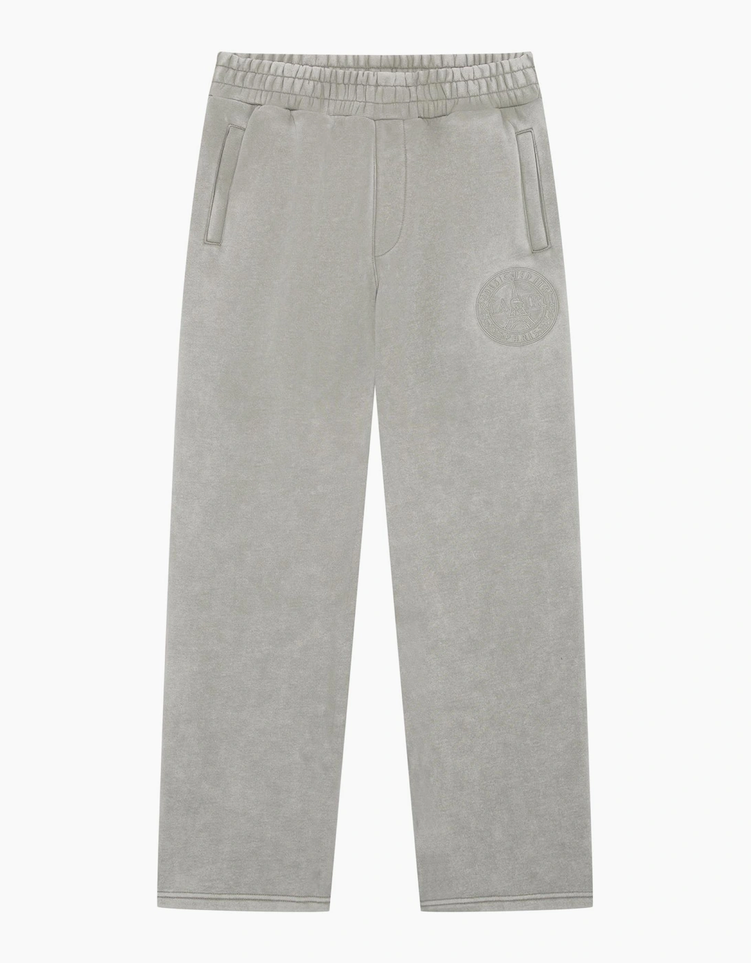 Magiri Men's Magiri Embroidered Acid Wash Joggers in Washed Oatmeal - Grey