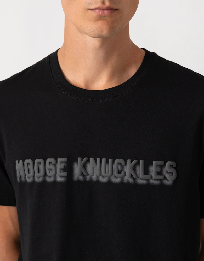 Moose Knuckles Mens Shadow Logo T-Shirt - Black 292