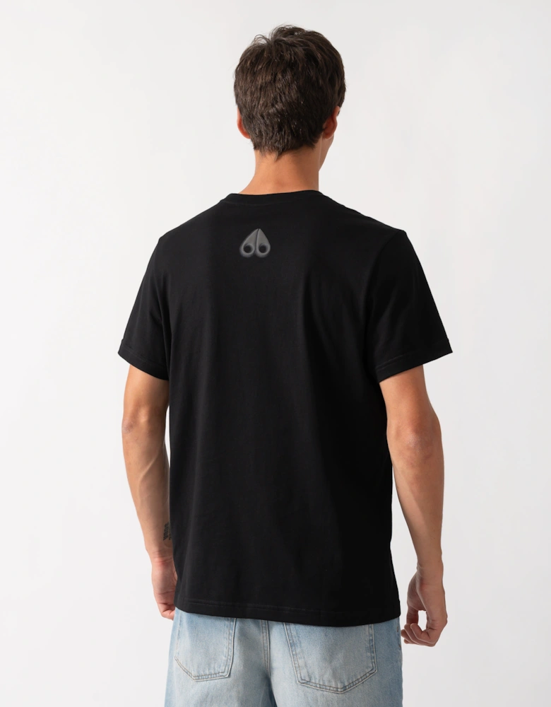 Moose Knuckles Mens Shadow Logo T-Shirt - Black 292
