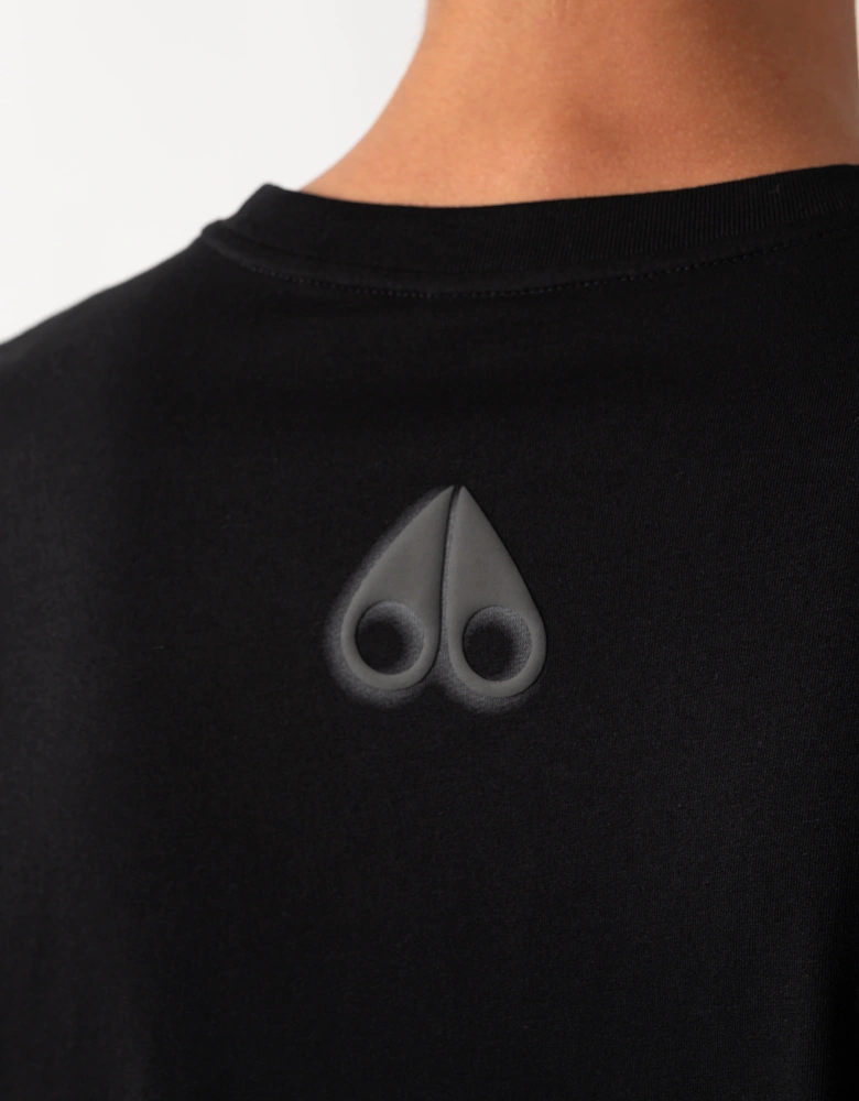 Moose Knuckles Mens Shadow Logo T-Shirt - Black 292