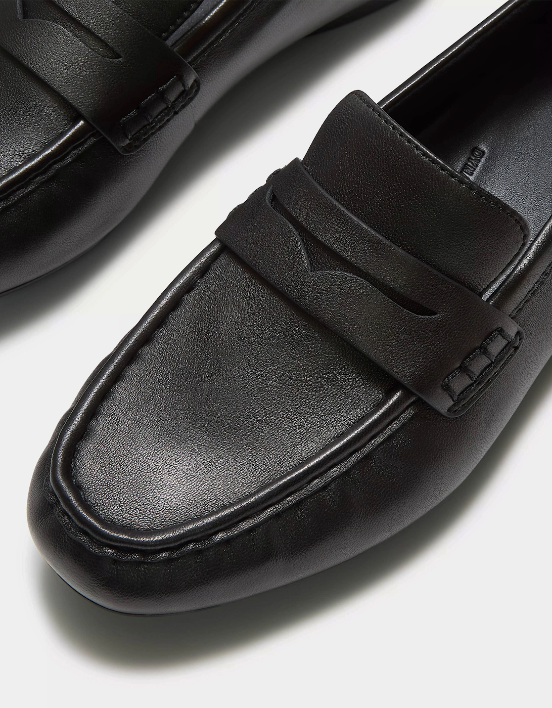 FitFlop Delicato Womens Leather Loafers - All Black 090
