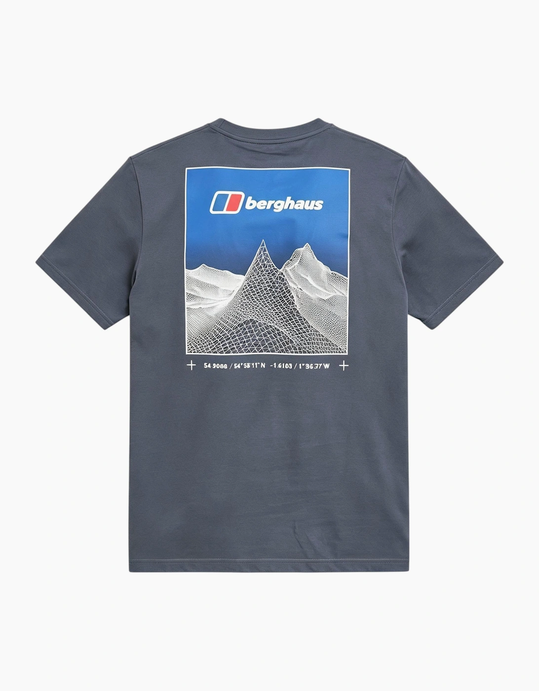 Berghaus Men's Berghaus Mens T Shirt Pinnacle Point Crew Neck Short Sleeve Cotton Summer Tee - Grey