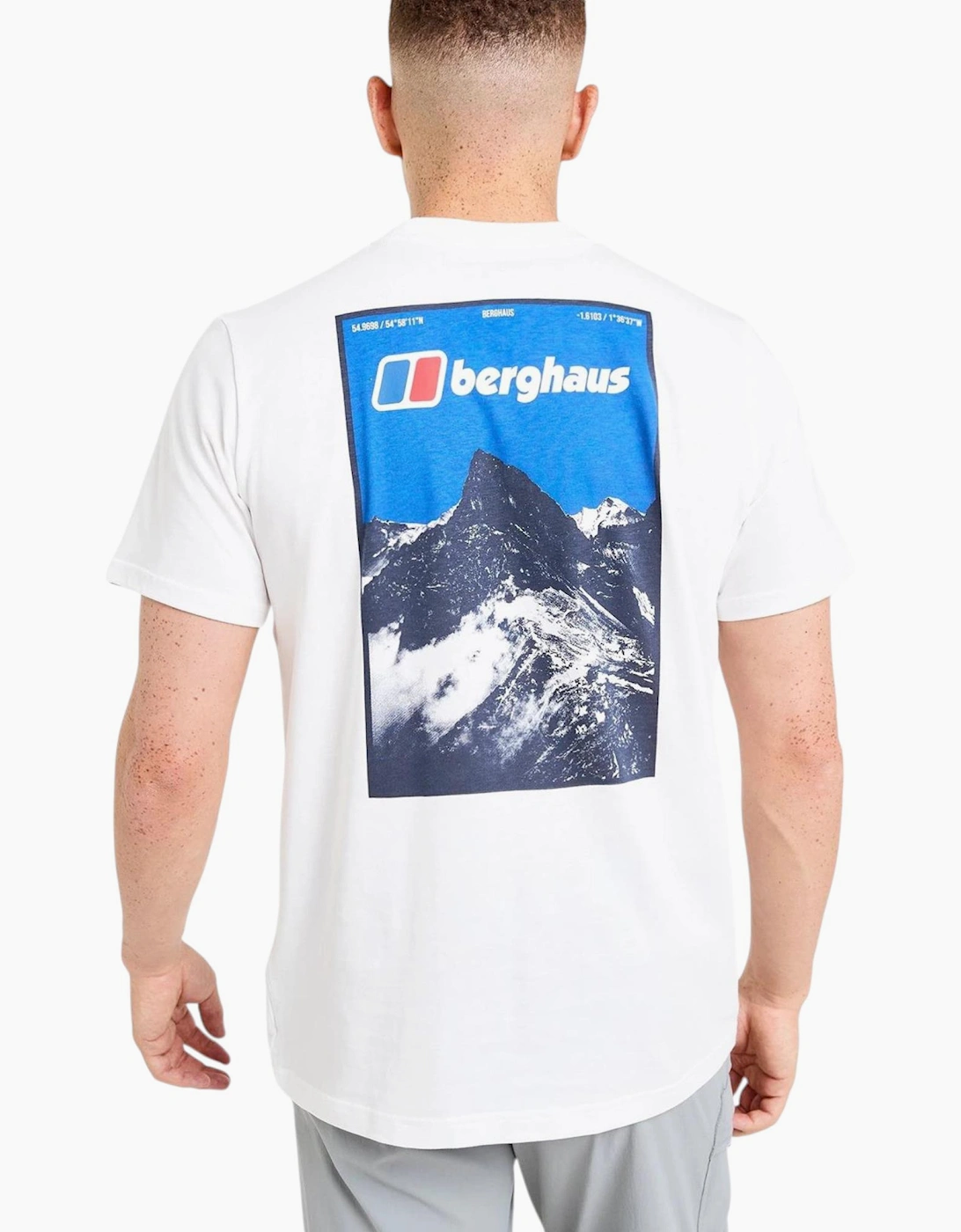 Berghaus Mens T Shirt Thresh Peak Crew Neck Short Sleeve Cotton Summer Tee