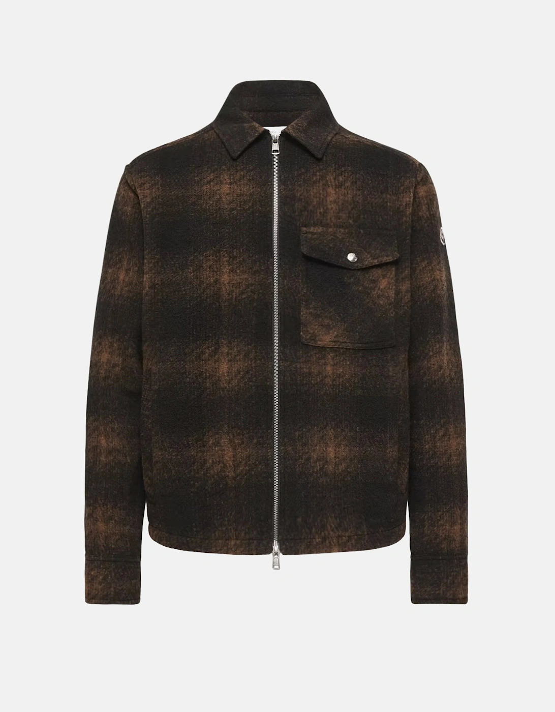 Checkered Zip Overshirt Black/Brown