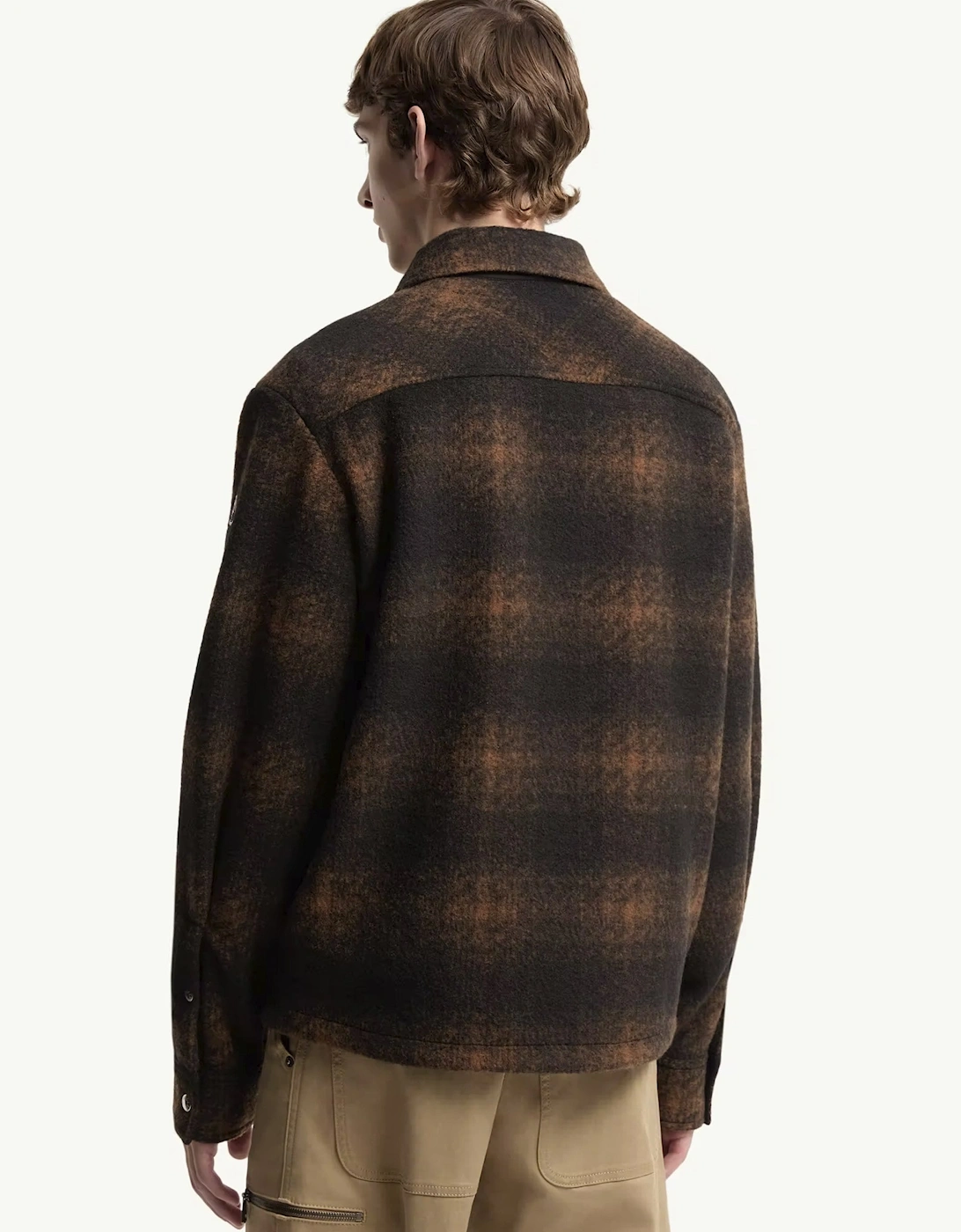 Checkered Zip Overshirt Black/Brown