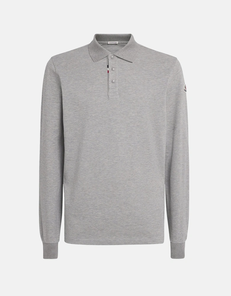 Cotton Polo LS Shirt Grey