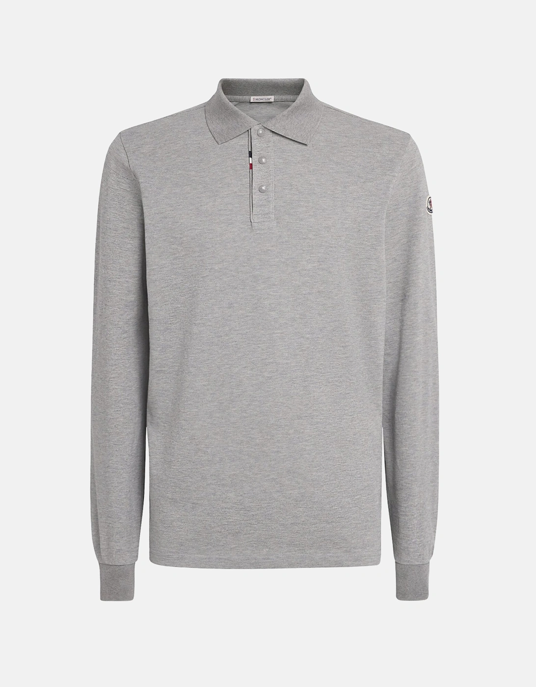Cotton Polo LS Shirt Grey