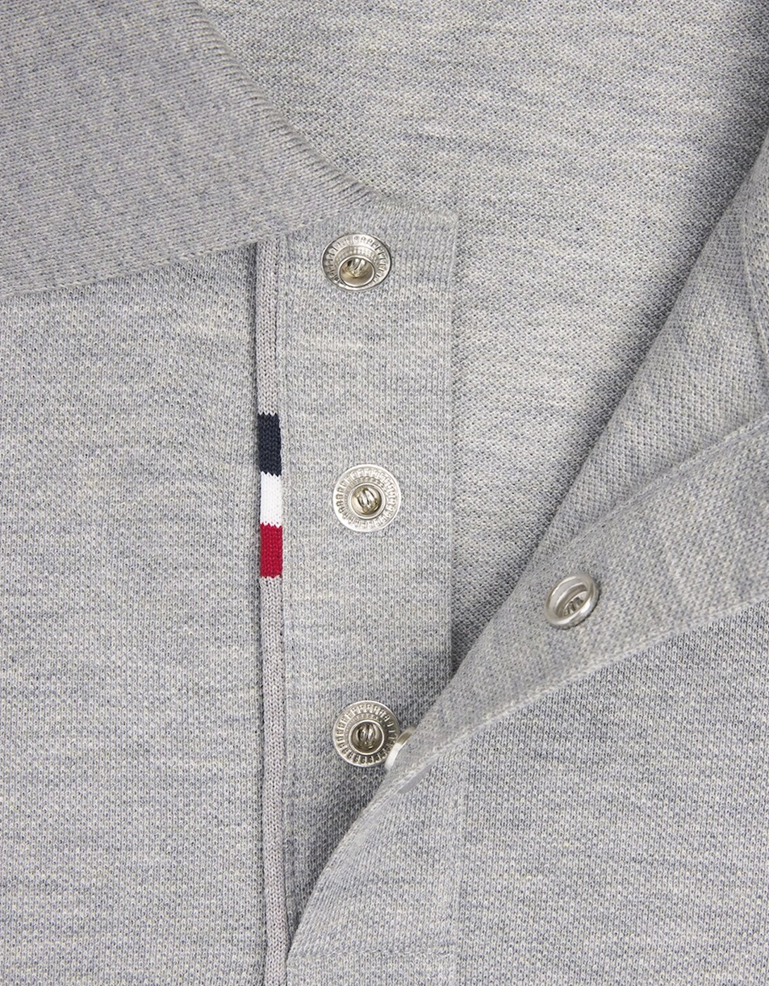 Cotton Polo LS Shirt Grey