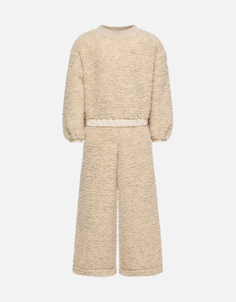 Kids Knitted Tracksuit Beige