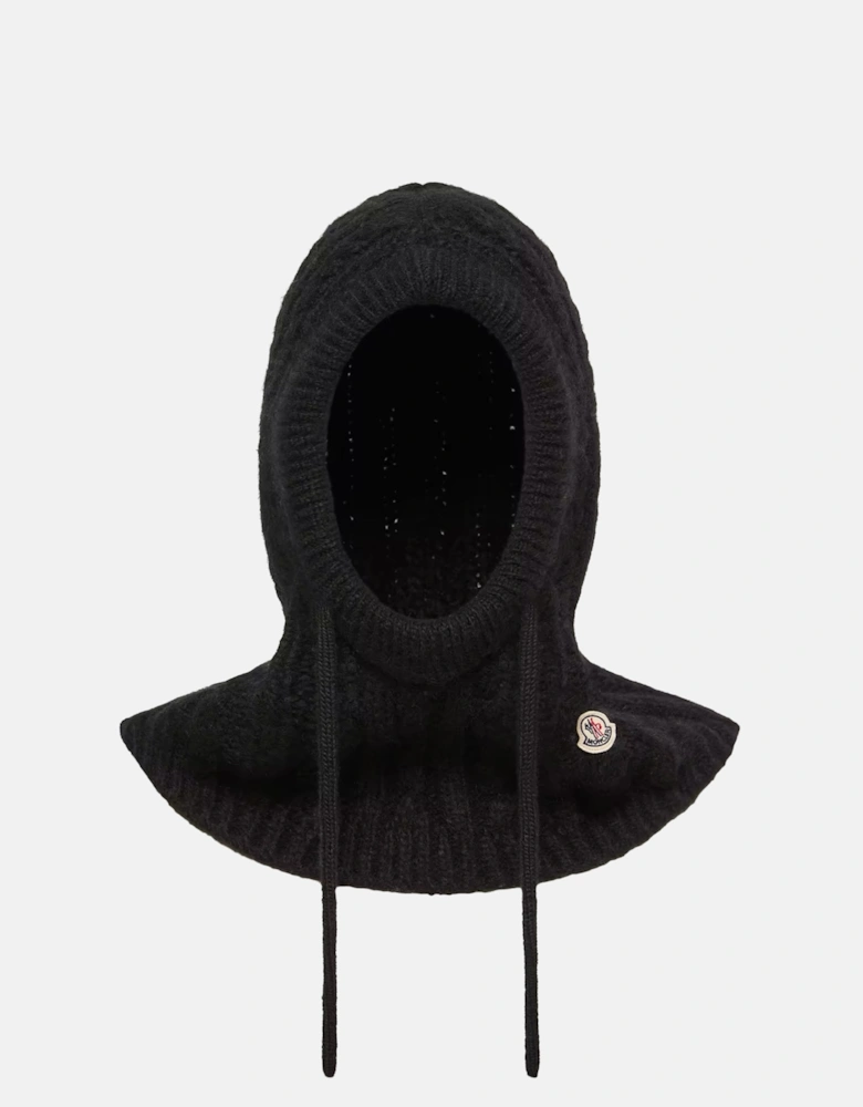 Womens Knitted Balaclava Black