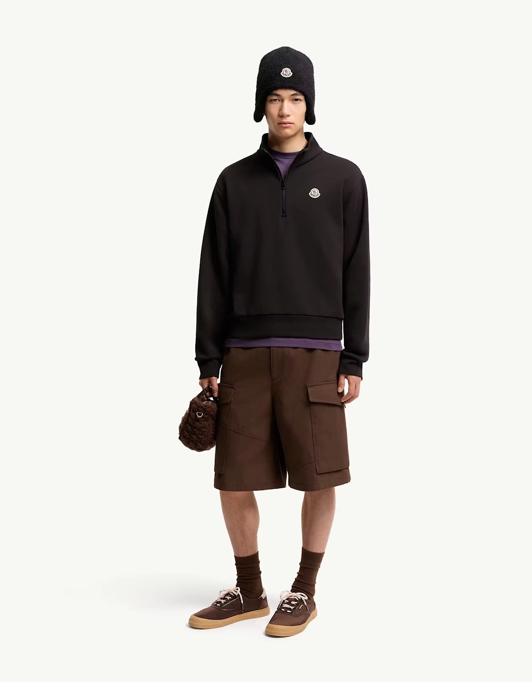 1/4 Zip Sweatshirt Black