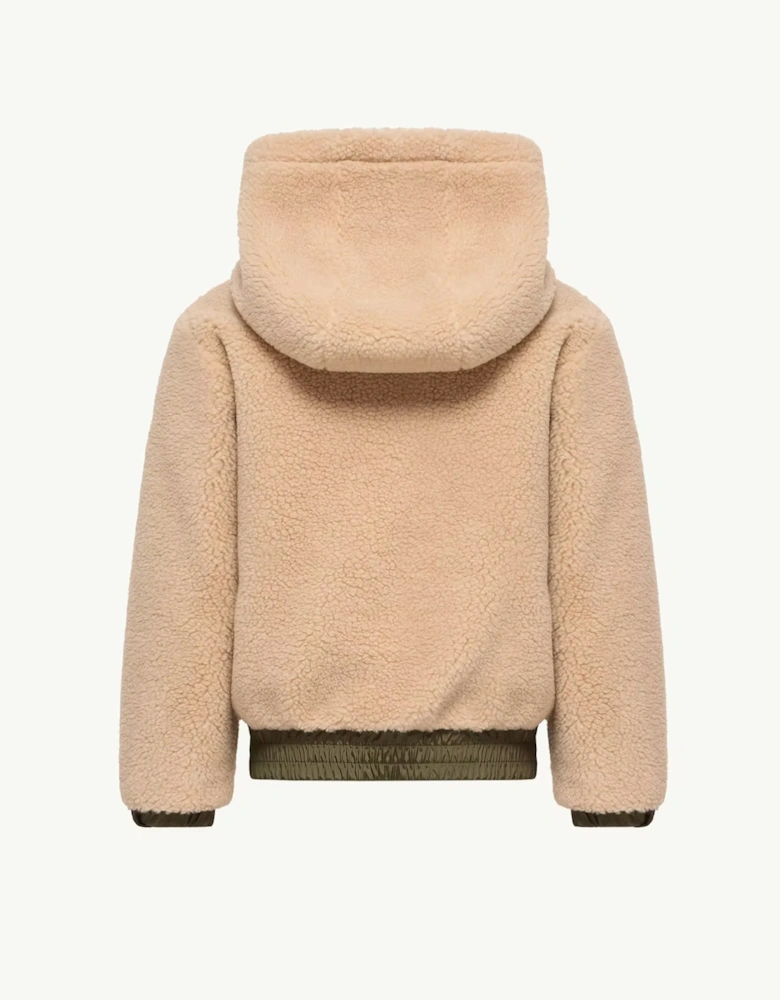 Kids Teddy Hooded Top Beige