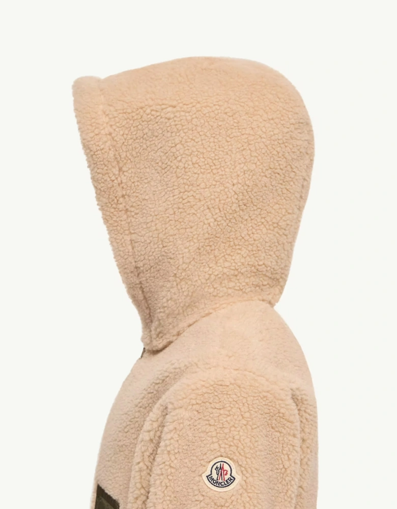 Kids Teddy Hooded Top Beige