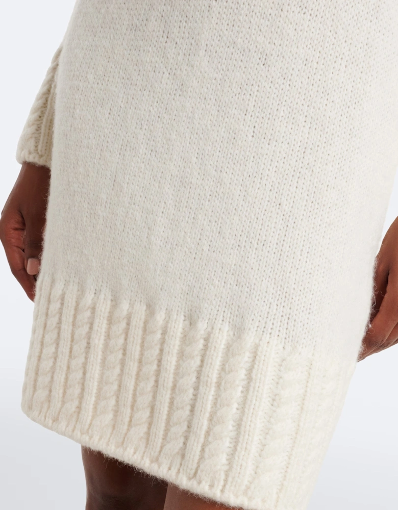 Womens Wool Dress White