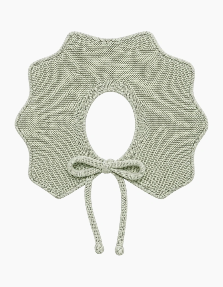 Soft Green Knit Tie Collar