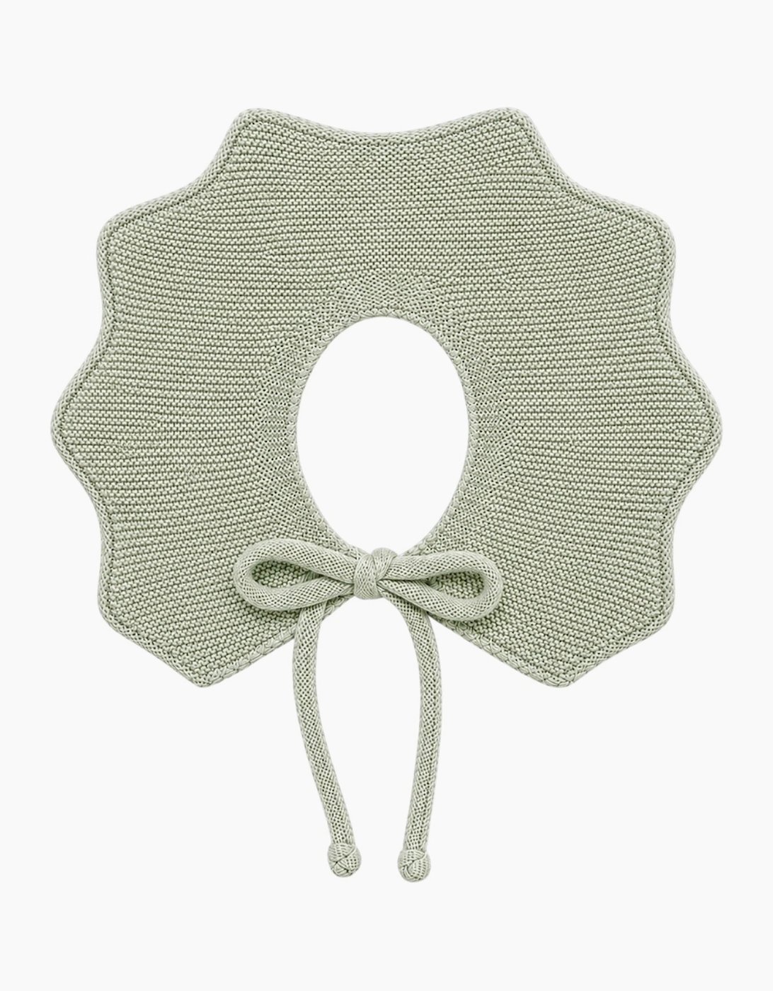 Soft Green Knit Tie Collar