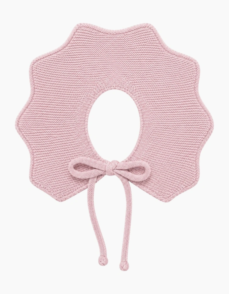 Powder Pink Knit Tie Collar